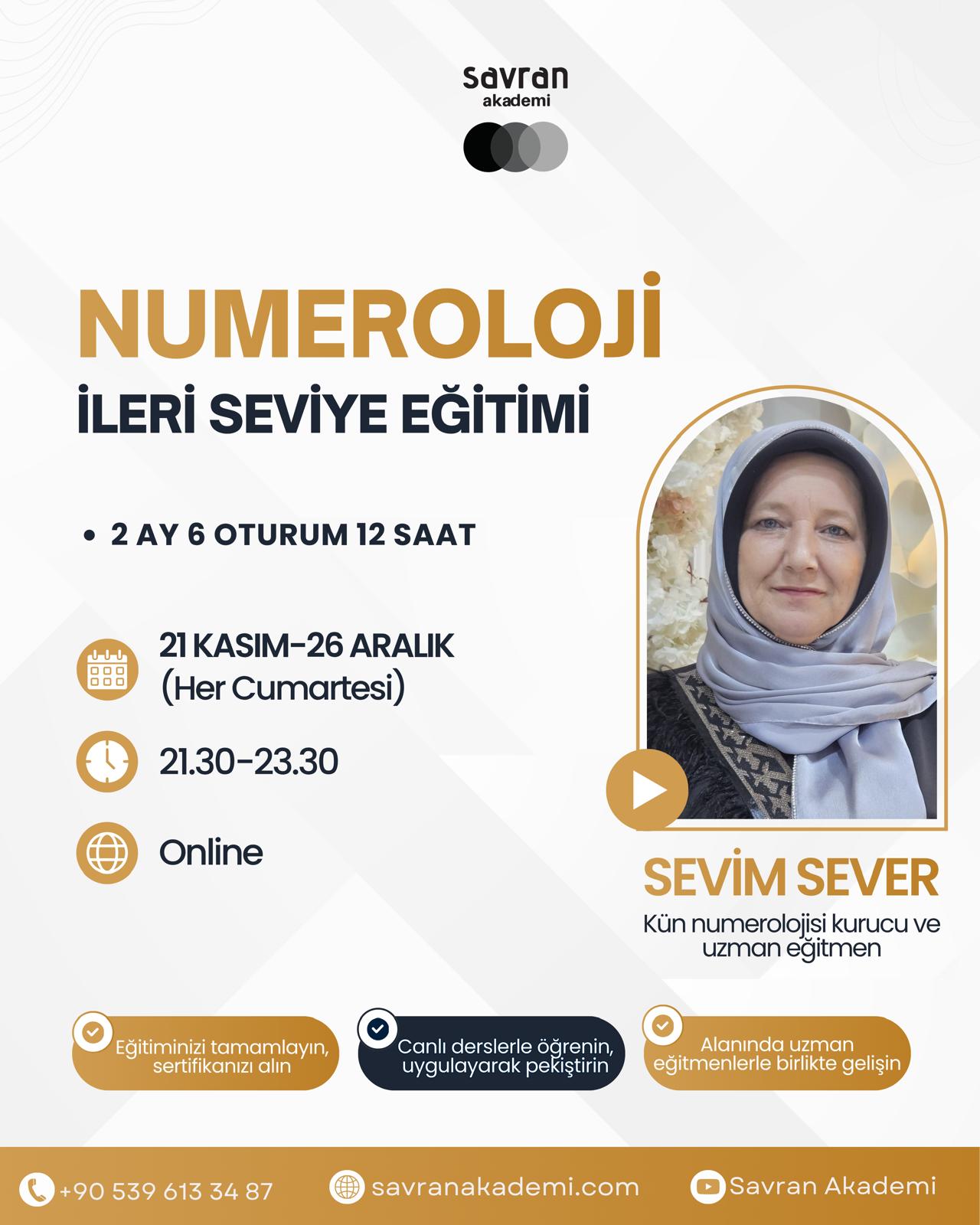 Numeroloji İleri Seviye Eğitimi program görseli