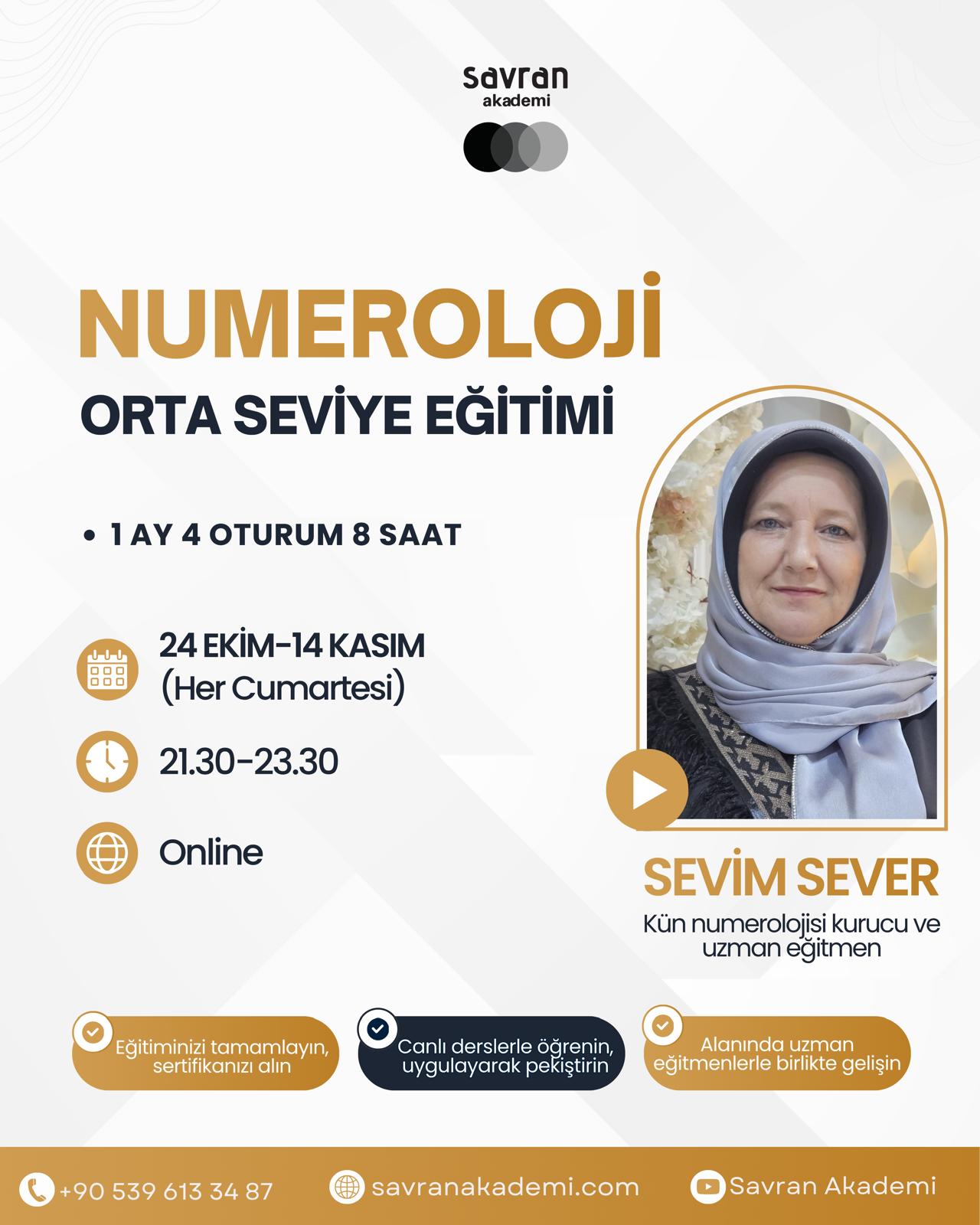 Numeroloji Orta Seviye Eğitimi program görseli