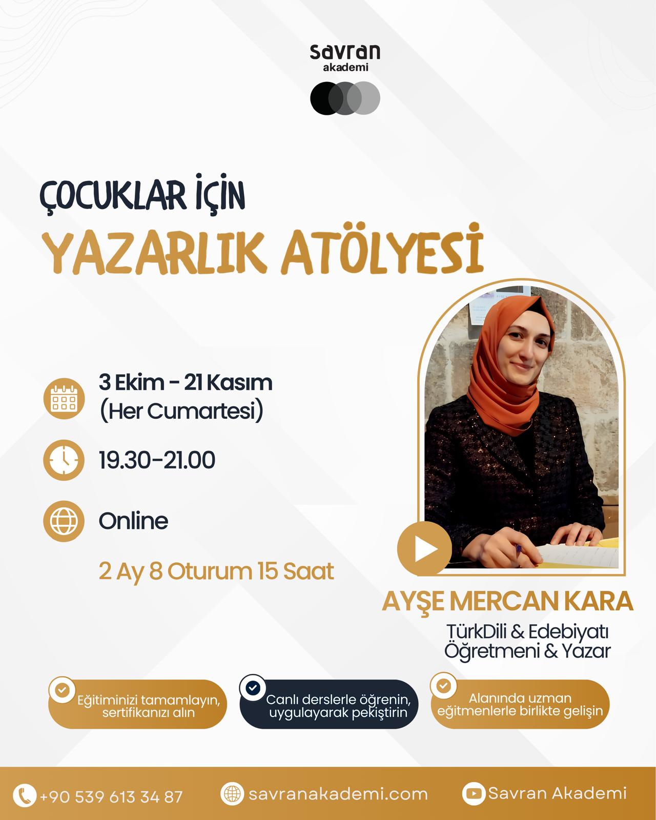 Çocuklar İçin Yazarlık Atölyesi program görseli
