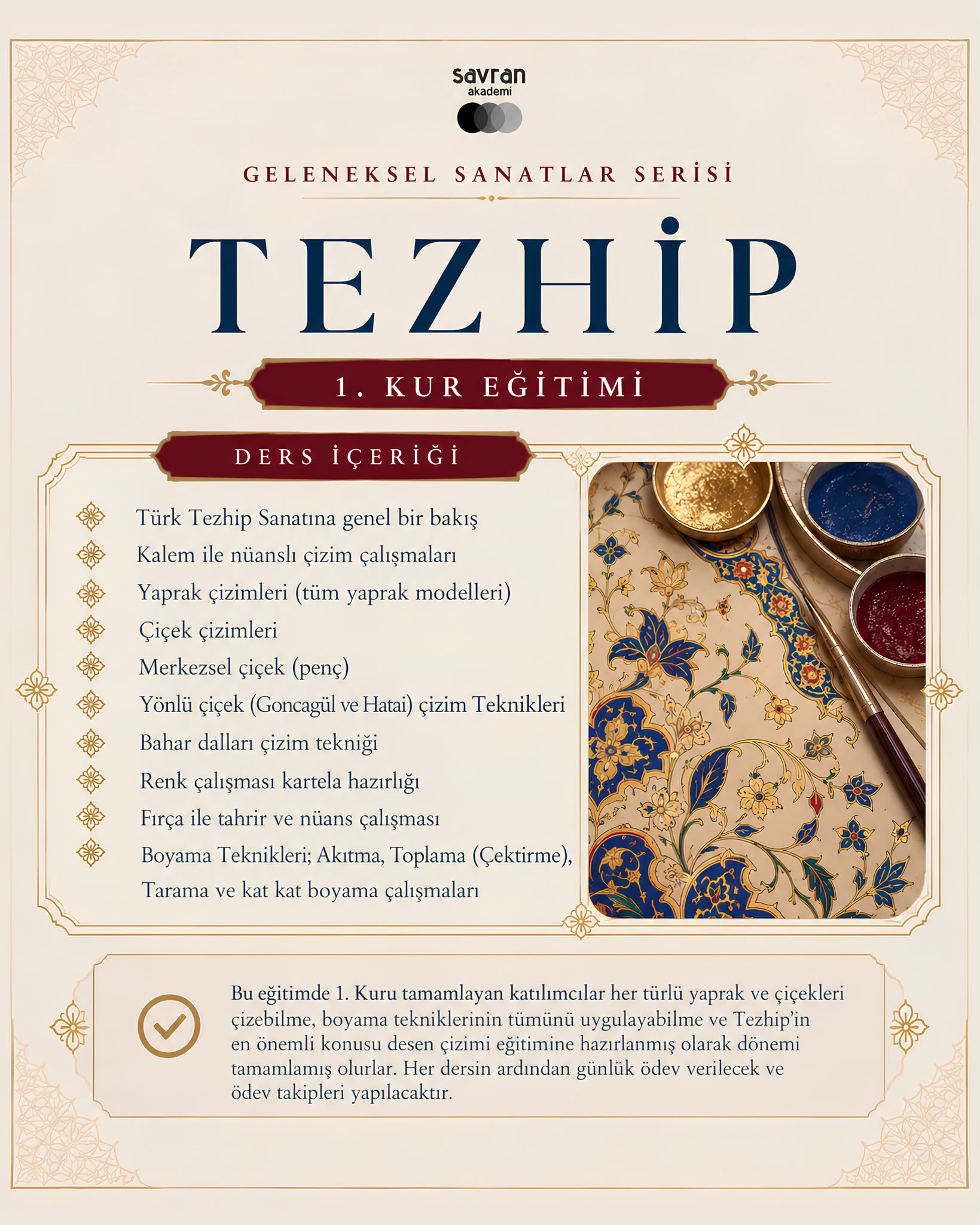 Tezhip 1. Kur Eğitimi — görsel 2